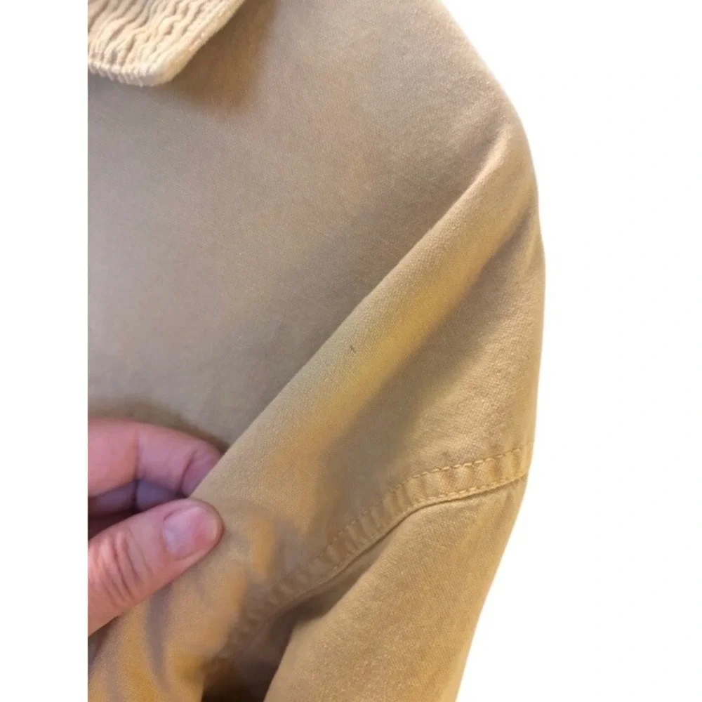 BDG Urban Outfitters Men's L Canvas Flannel Lined Shirt Jacket Corduroy Collar